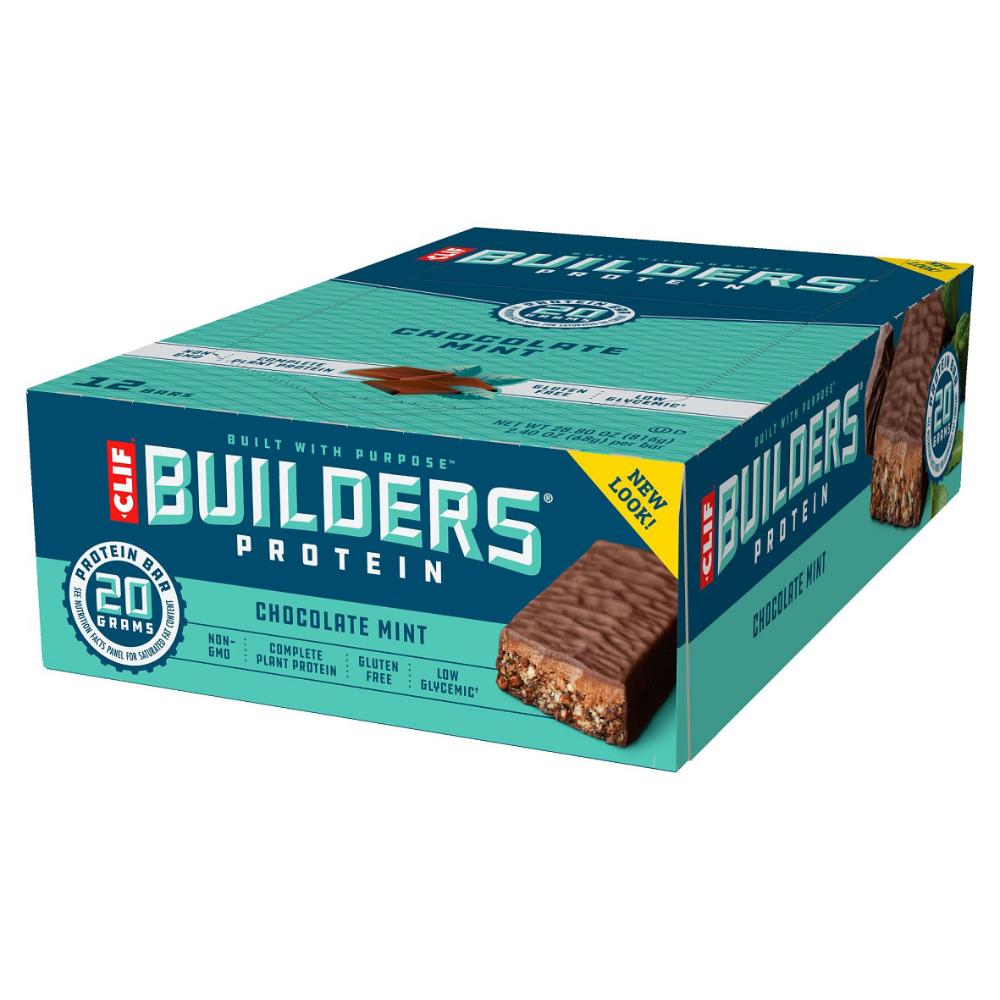 Energy Clif Builders Protein Bar Box of 12 - Chocolate Mint