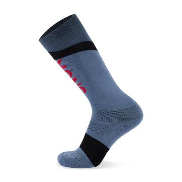 Mons Royale Unisex Ultra Cushion Merino Snow Socks - Blue Slate / Black
