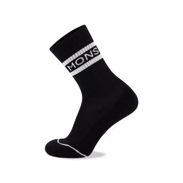 Mons Royale Unisex Signature Crew Socks - Black / White