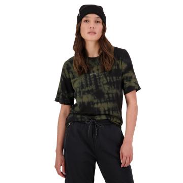 Mons Royale Women's Icon Relaxed Tee Garment Dyed - Olive Tie Dye