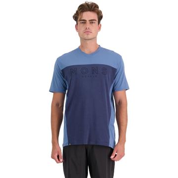 Mons Royale Men's Redwood Enduro VT T Shirt - Blue Slate / Midnight