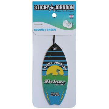 Sticky Johnson Surfboard Air Freshener - Coconut Cream