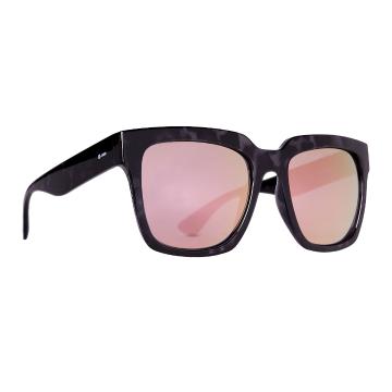 Dot Dash Falco Sunglasses - Black Tort Gloss/Pink Chrome