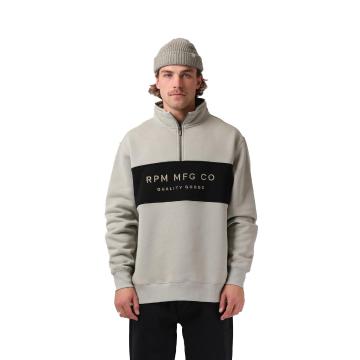 RPM Men's 1/4 Zip Sweater - Abbey Stone