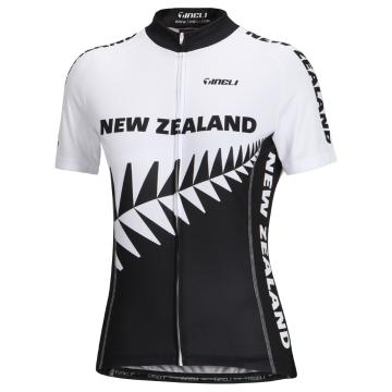 Tineli Women's NZ Logo Cycle Jersey - Black / White
