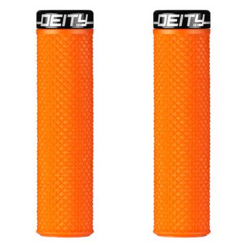 Deity Supracush Lock-On Grips - Orange / Black - Orange/Black