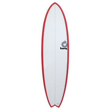 Torq Fish Surfboard Red Pinline 6'10"