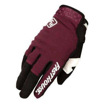 Fasthouse Youth Speed Style Ridgeline MTB Gloves - Maroon / Black