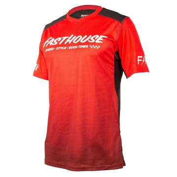Fasthouse Youth Alloy Slade Short Sleeve Jersey - Red Black
