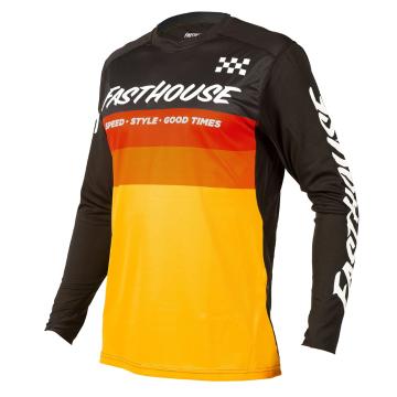 Fasthouse Youth Alloy Kilo Long Sleeve Jersey - Black/Yellow