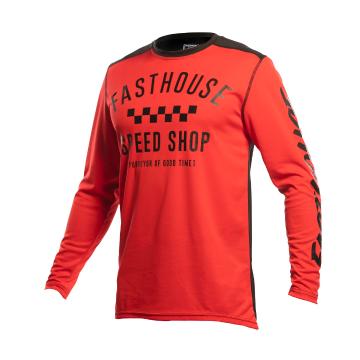 Fasthouse Youth Carbon Moto Jersey - Red Black