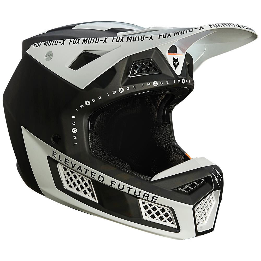 Fox V3 RS Rigz Helmet ECE - Black - Black
