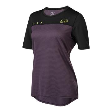 Fox Women's Flexair Short Sleeve MTB Jersey - Dark Purple