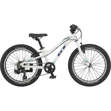 GT Bicycles 22 Stomper Ace 20" Kids MTB - Pearly White W / Teal & Mint