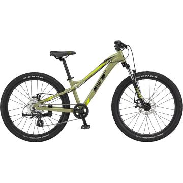 GT Bicycles 22 Stomper Ace 24" Kids MTB - Moss Green / Black & Chartreuse