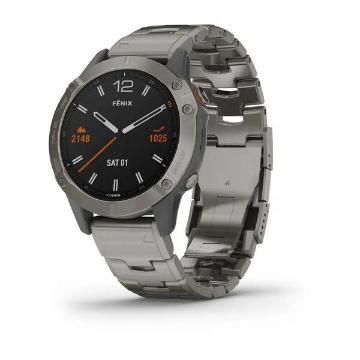 Garmin Fenix 6 Sapphire Watch - Titanium Gray W/Ti