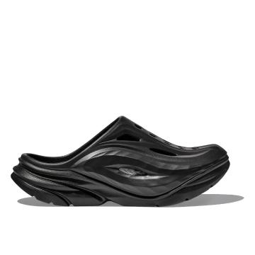 HOKA Ora Recovery Mule Sandals - Black / Black