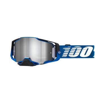 Ride 100% 100% Armega Moto Goggles - Rockchuck / Flash Silver Lens