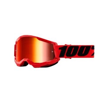 Ride 100% Unisex Strata 2 Goggles - Rd/Mirror Rd Lns