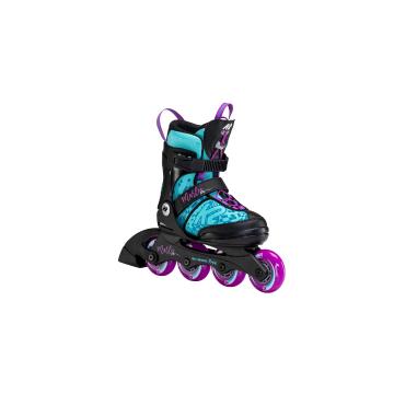 K2 2022 Girls Marlee Pro Pack Inline Skates + Pads - Lt Blue/Purple