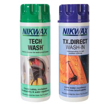 Nikwax Tech Wash and TX Direct Wash-In Package