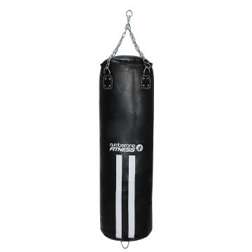 No1 Fitness Fitness Boxing Bag 130x40cm 50kg - Black