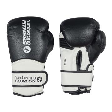 No1 Fitness PU Boxing Gloves 12oz - Black