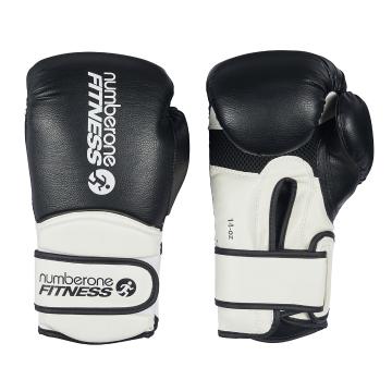 No1 Fitness PU Boxing Gloves 14oz - Black