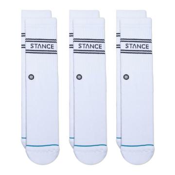 Stance Unisex Basic 3 Pack Crew Socks - White / Prcvcloudypink