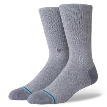 Stance Unisex Icon Mid Cushion Socks - Grey Heather