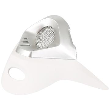 One Industries Trooper Mouth Vent - White / Silver Chrome