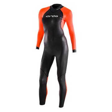Orca 2022 Women's Core Openwater Hi Vis Wetsuit - Black/Orange