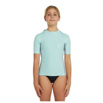 O'Neill Girls Classic UV Short Sleeve Rash Vest - Seafoam