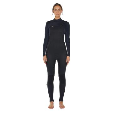 O'Neill Women's Hyperfreak Chest Zip Full 4/3+mm Wetsuit - Black / Black