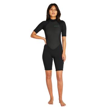O'Neill 2022 Women's Factor Back Zip Short Sleeve Spring 2mm Wetsuit - Black