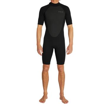 O'Neill 2022 Men's Factor Back Zip Short Sleeve Spring 2mm Wetsuit - Black