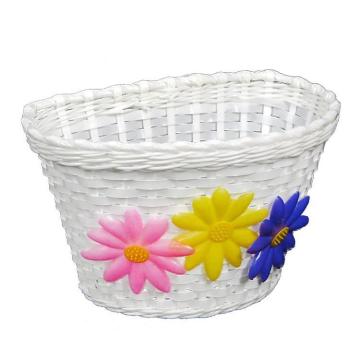 OnTrack Junior Basket With Flowers - White