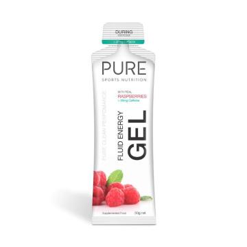 Pure Sports Nutrition Fluid Energy Gel - Raspberry + Caffeine