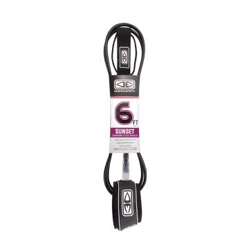 Ocean and Earth Sunset Moulded Leash - 6ft - Black