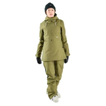 Planks Women's Overstoke Anorak Snow Jacket - Matte Army Green