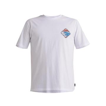 Quiksilver Men's Cross Chop Short Sleeve T-Shirt - White / Prcvcloudypink