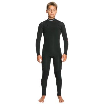 Quiksilver 2022 Youth 3/2 Everyday Sessions Mikey Chest Zip Wetsuit - Black