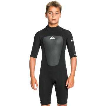 Quiksilver 2022 Boys 2/2 Prologue Short Sleeve SP Back Zip Wetsuit - Black