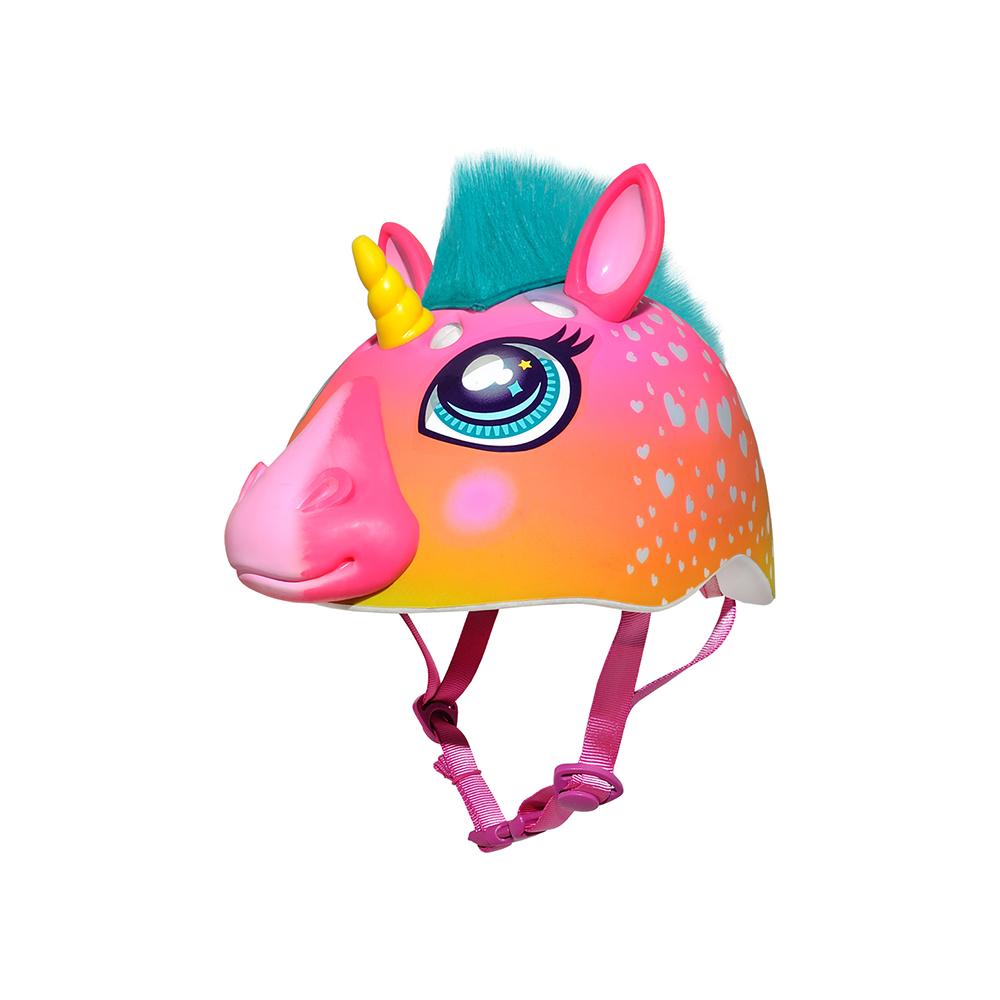 Super Rainbow Unicorn Child Helmet - Pink Rainbow 50-54cm
