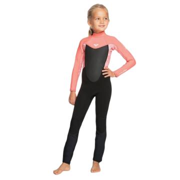 Roxy 2022 4/3 Prologue TNY Back Zip Gbs Wetsuit - Black/Coral Flame/Bright White