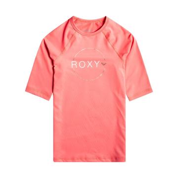 Roxy Youth Girls Beach Classics 3/4 Sleeve Rash Vest - Tea Rose