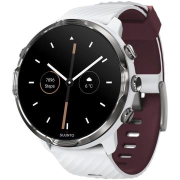 Suunto 7 Watch with Google Wear OS - White Burgundy