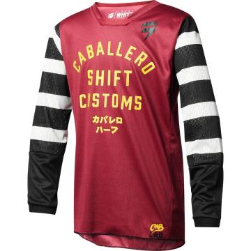 Shift Youth Whit3 Caballero X Lab Jersey - Dark Red