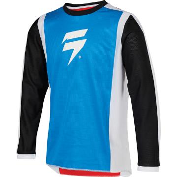 Shift Youth Whit3 Race Jersey - White/Red/Blue