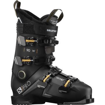 Salomon Women's S/Pro 90W Ski Boots - Black / Belluga / Golden Glow Metallic	